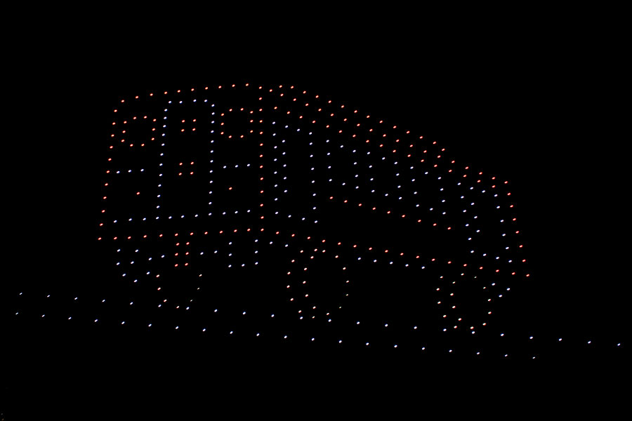 不忍ドローンショー「天空の上野物語」