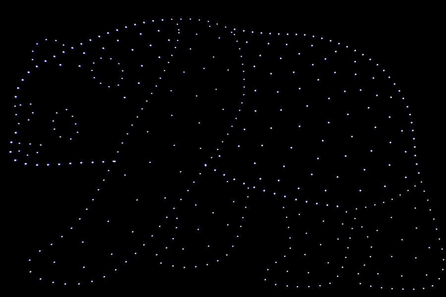 不忍ドローンショー「天空の上野物語」