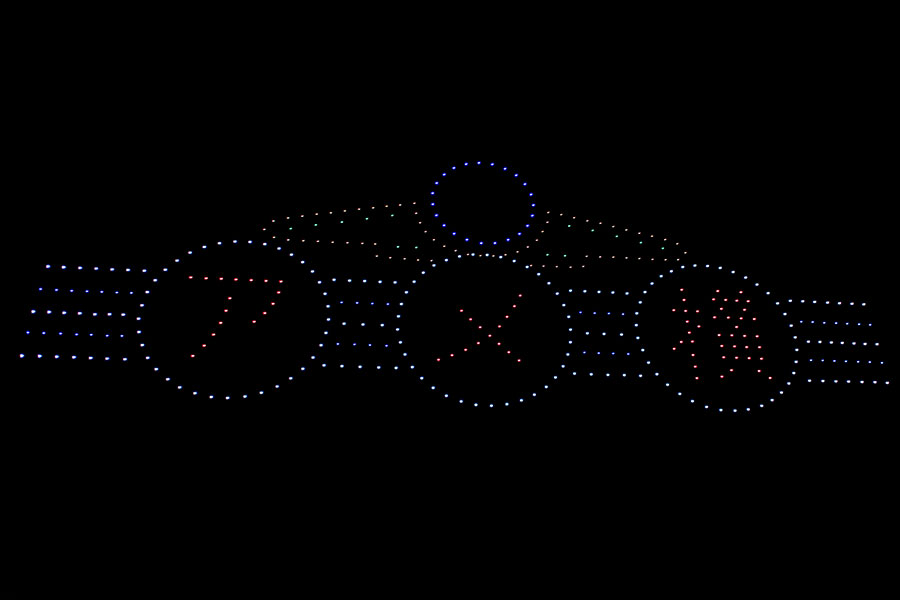 不忍ドローンショー「天空の上野物語」