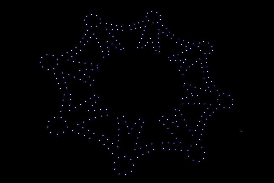 不忍ドローンショー「天空の上野物語」