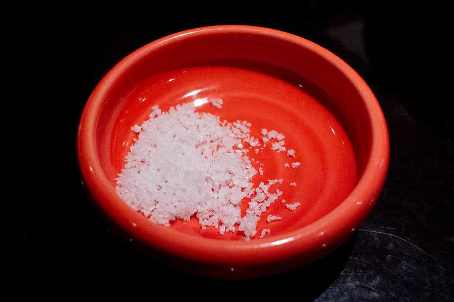 天ぷら用の塩(お願いして用意いただいたもの)