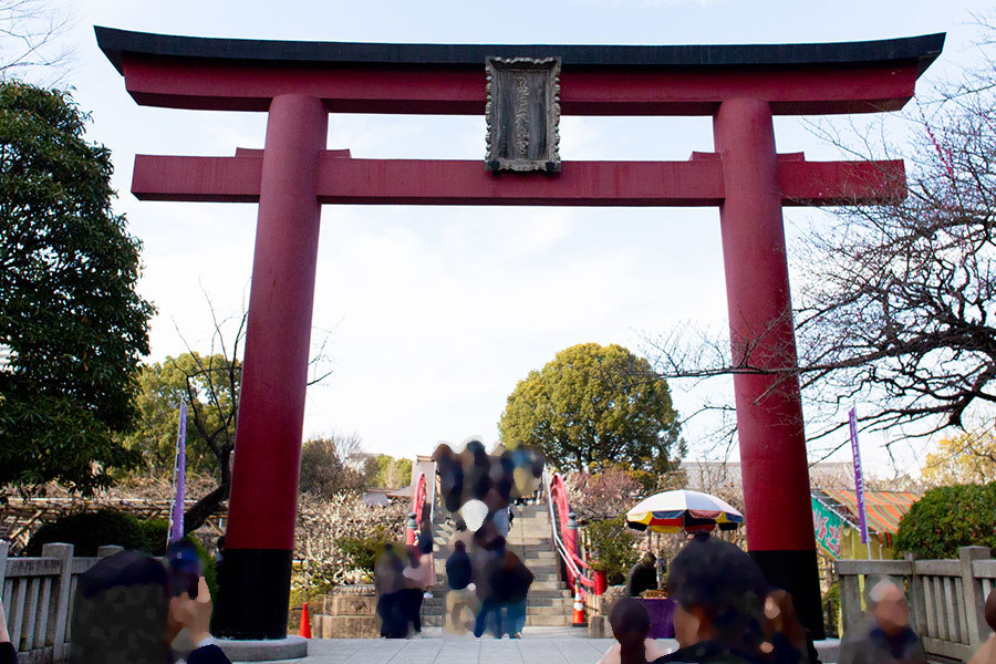 亀戸天神社 正面の鳥居