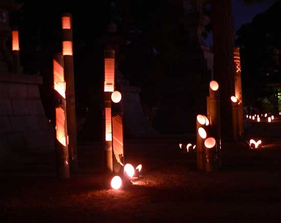 たかさご万灯祭2007 竹のキャンドル