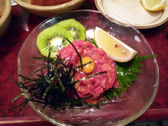 焼肉ハウス芙実のユッケ