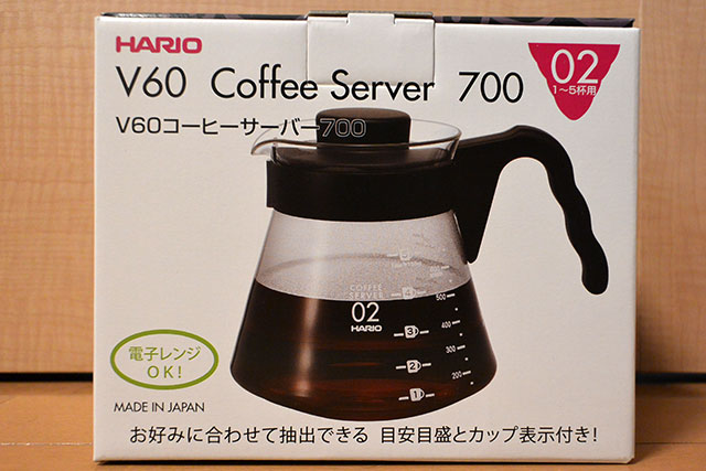 コーヒー1杯～5杯用 コーヒーサーバー HARIO (ハリオ) V60 700ml VCS-02B｜ぞえぞえねっと